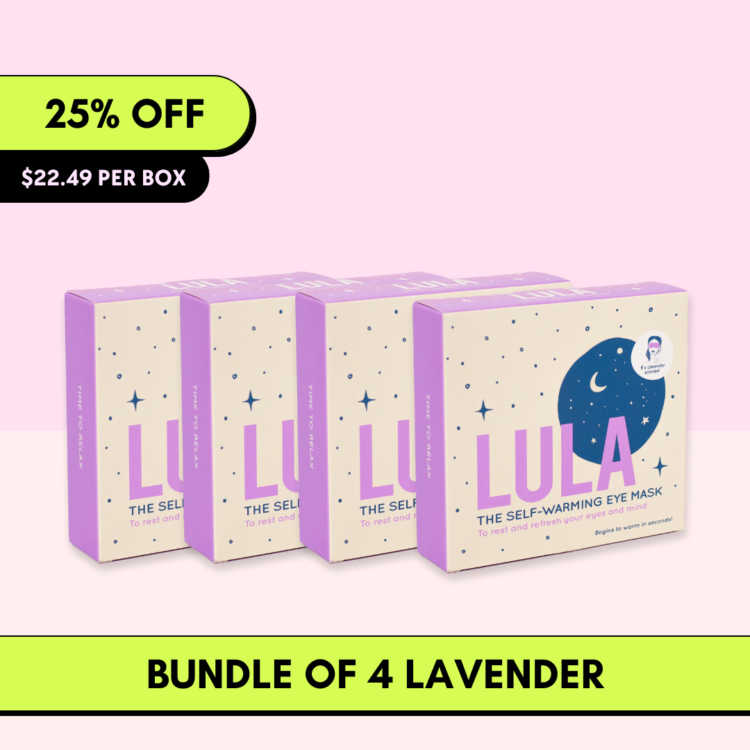 BUNDLE OF 4 x  LAVENDER SELF-WARMING EYE MASK (4 BOXES, 5 MASKS PER BOX)