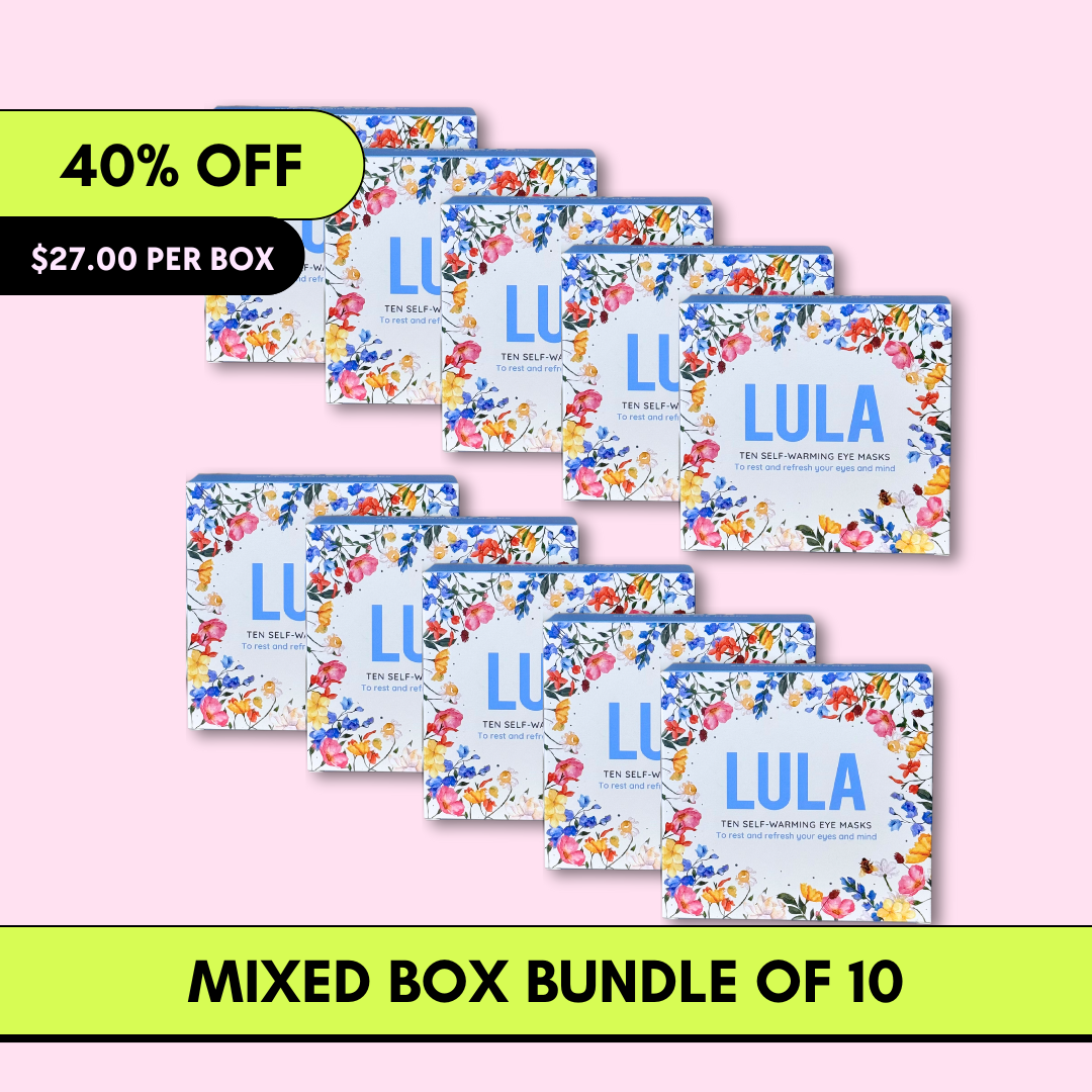 BUNDLE OF TEN BOXES: 10 X MIXED BOX OF 10 (100 EYE MASKS)