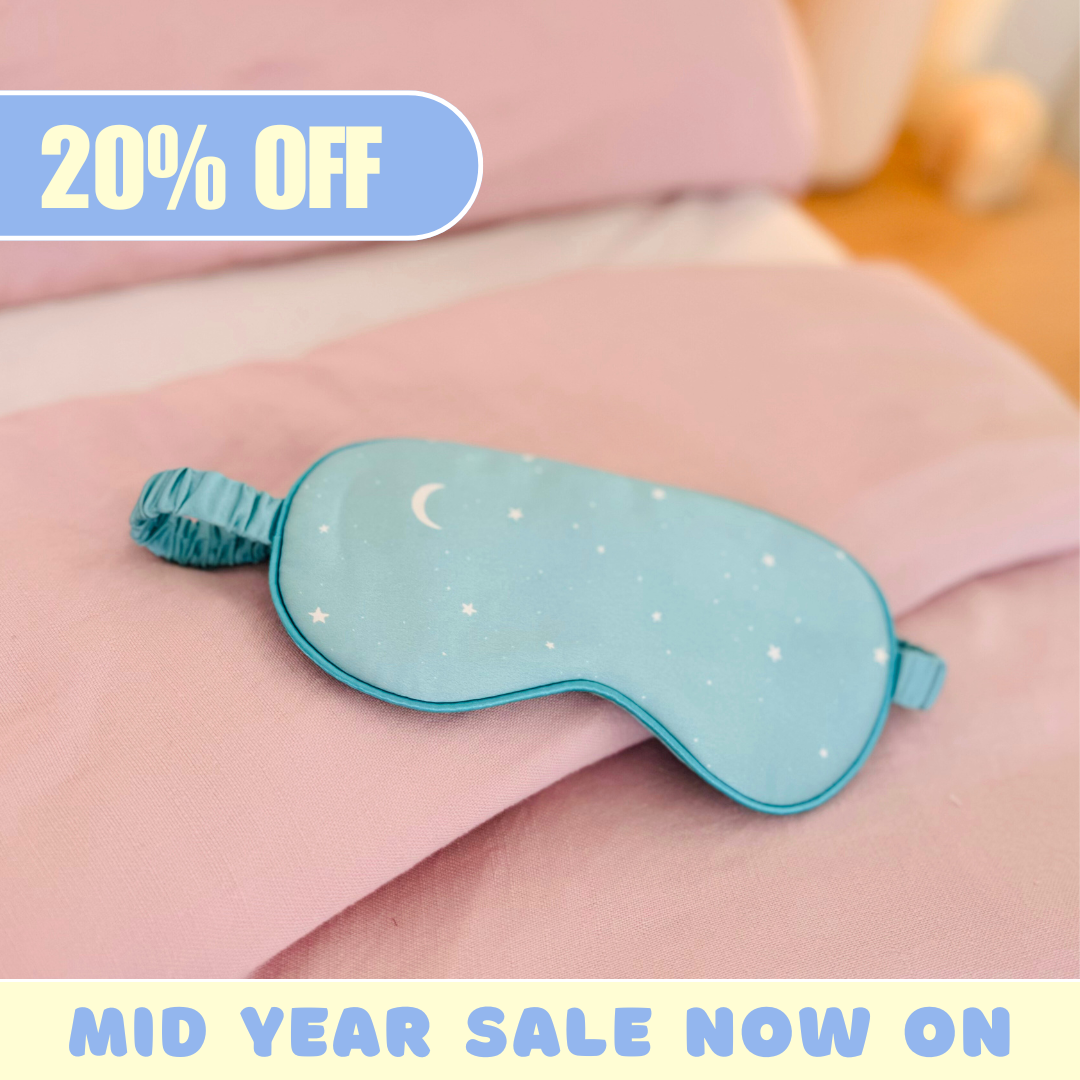 100% Mulberry Silk Eye Mask - Blue