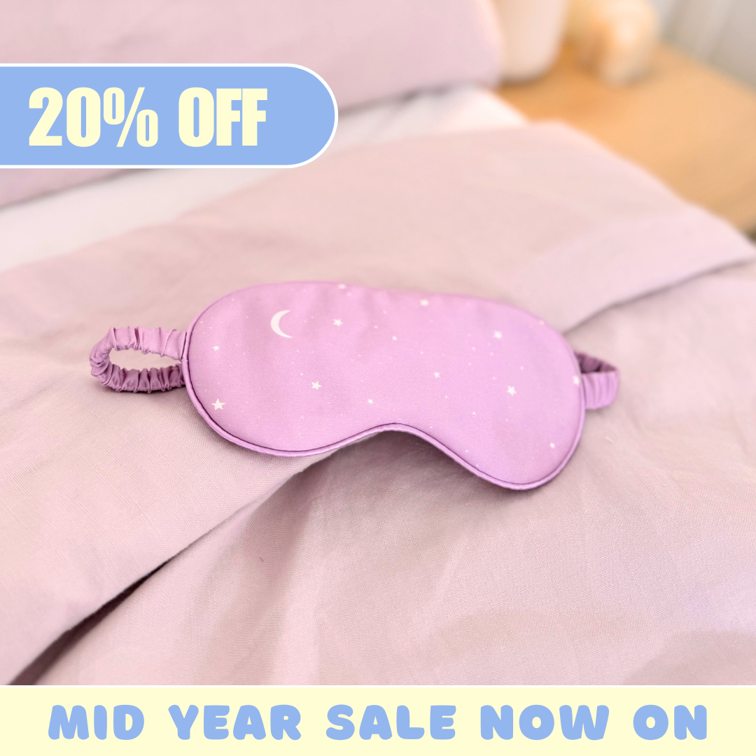 100% Mulberry Silk Eye Mask - Purple